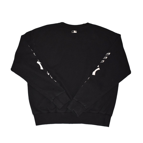 NY Yankees Crewneck Sweatshirt Unisex Size Small Black White Logo Official MLB - Picture 2 of 6